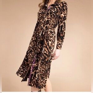 Uncle Frank long cheetah print dress